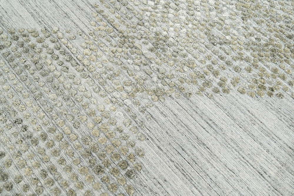 4x6 Gray, Moss, Color Hand Knotted  100% Wool Modern & Contemporary Oriental Rug