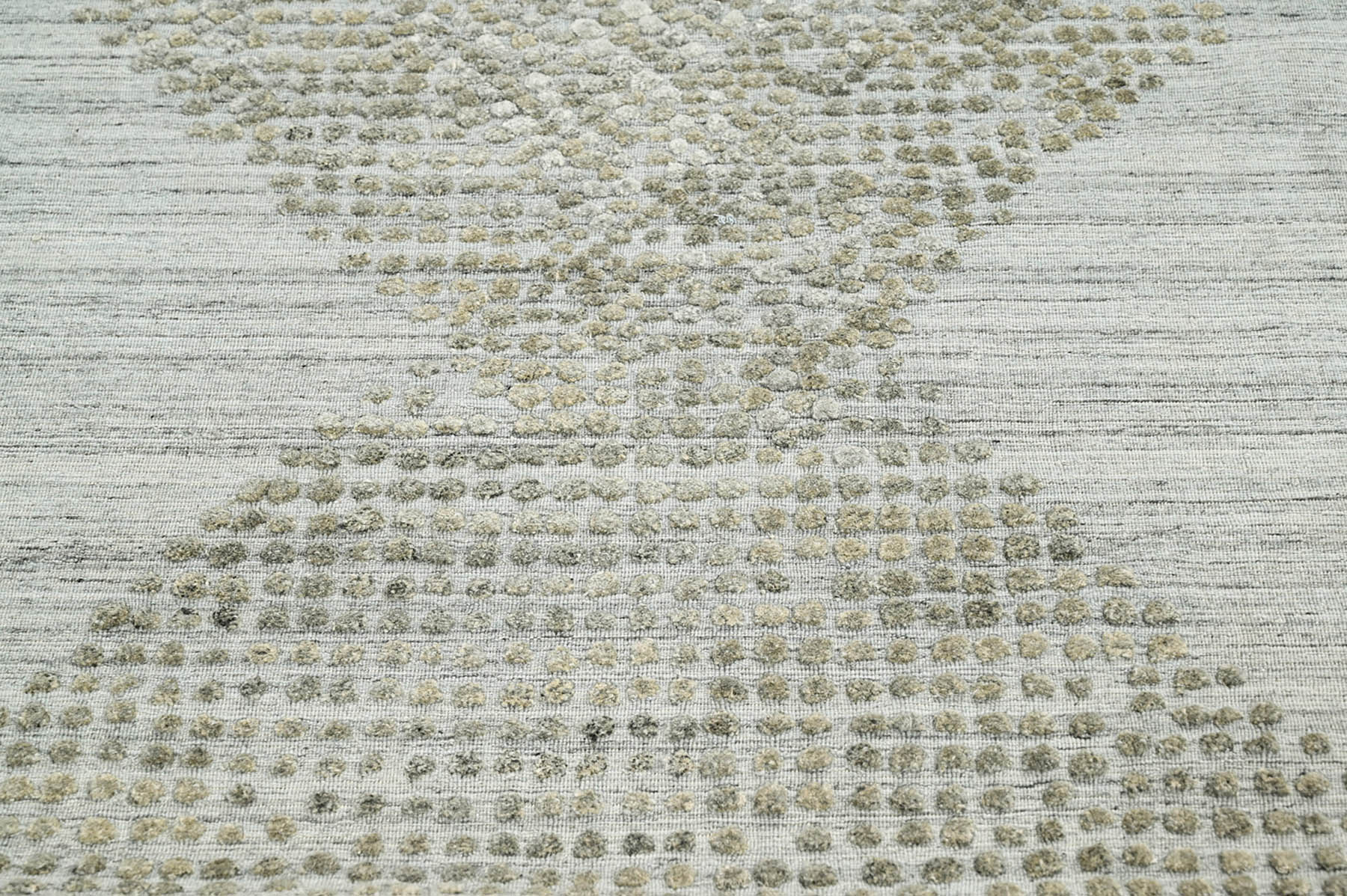 4x6 Gray, Moss, Color Hand Knotted  100% Wool Modern & Contemporary Oriental Rug