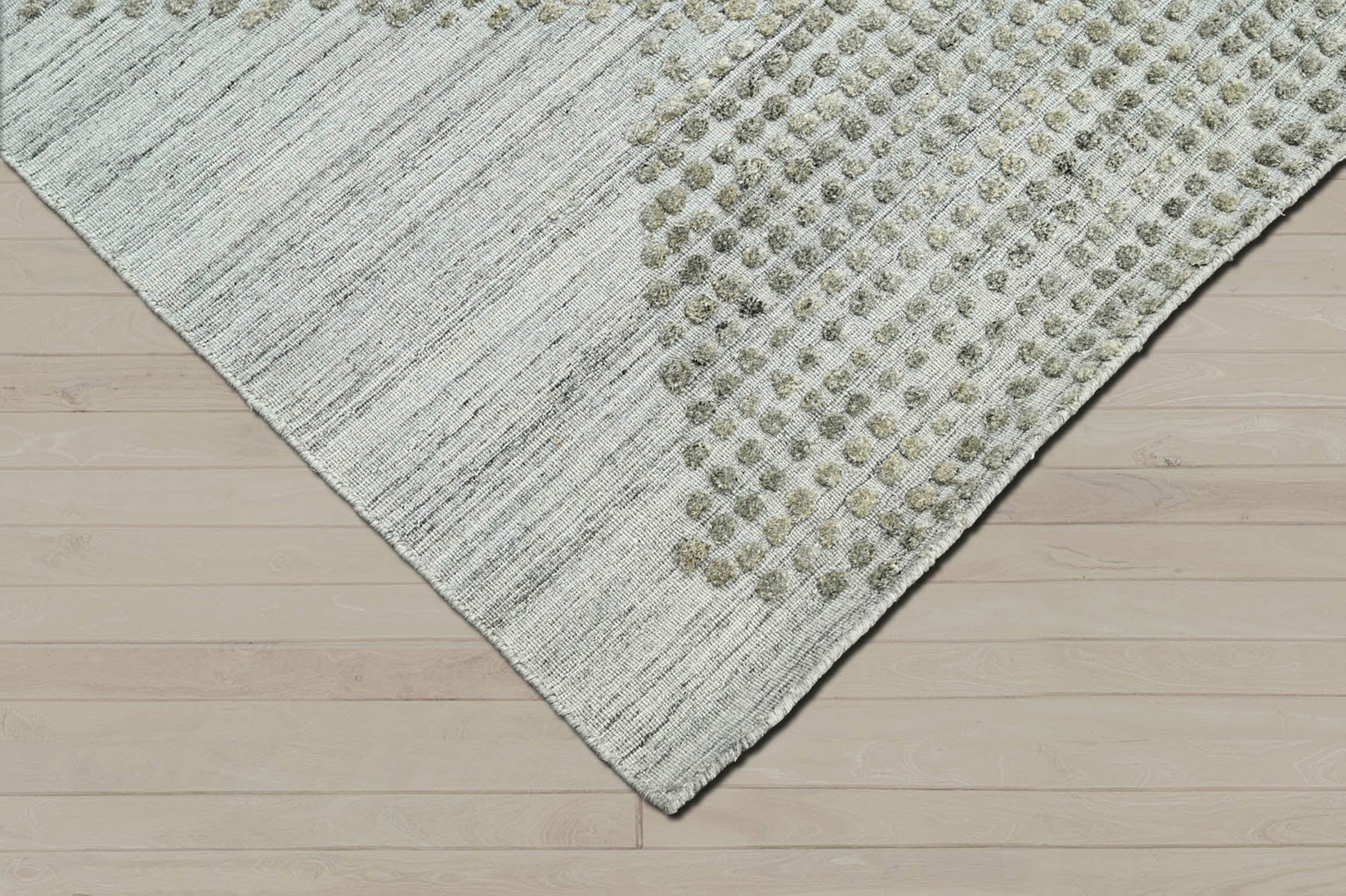 4x6 Gray, Moss, Color Hand Knotted  100% Wool Modern & Contemporary Oriental Rug