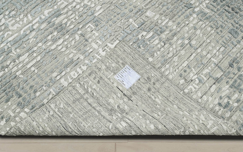 Multi Size Tone On Tone Gray Color Hand Knotted Tibetan Wool Modern & Contemporary Oriental Rug
