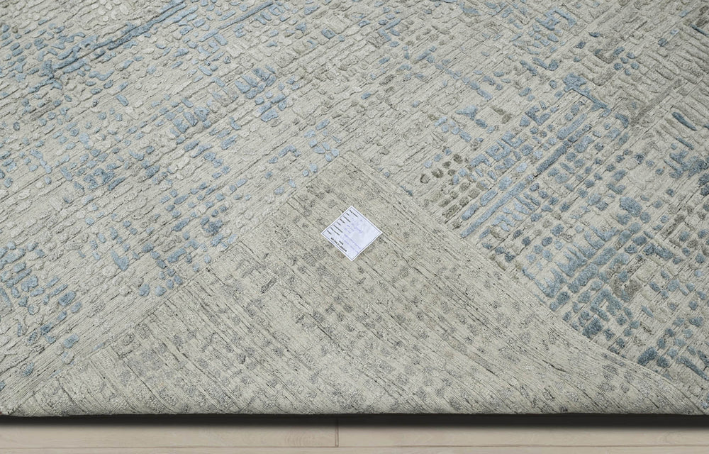 Multi Size Gray Beige Blue Color Hand Knotted Tibetan Wool Modern & Contemporary Oriental Rug