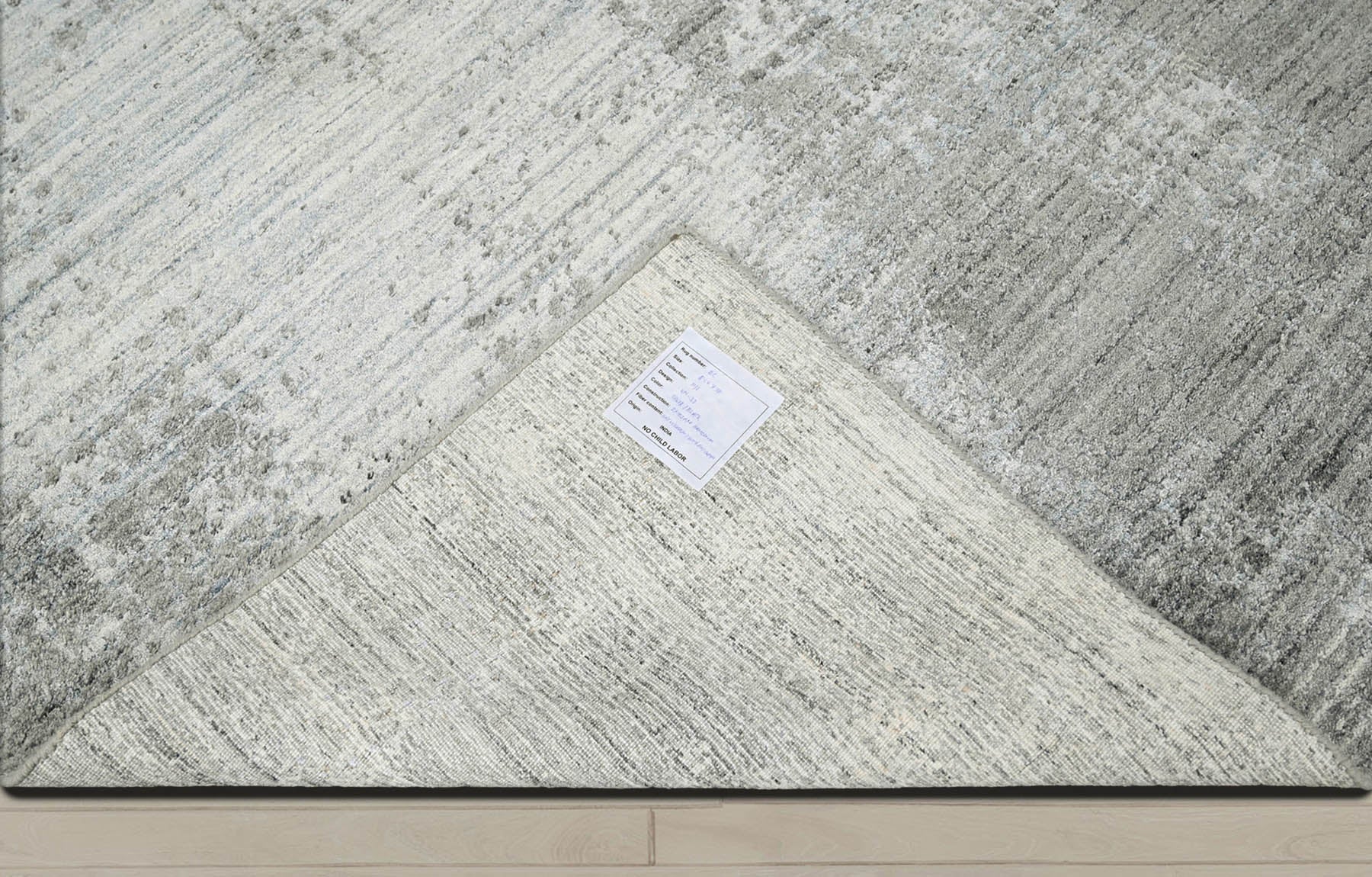 5x8 Gray, Silver, Color Hand Knotted  100% Wool Modern & Contemporary Oriental Rug