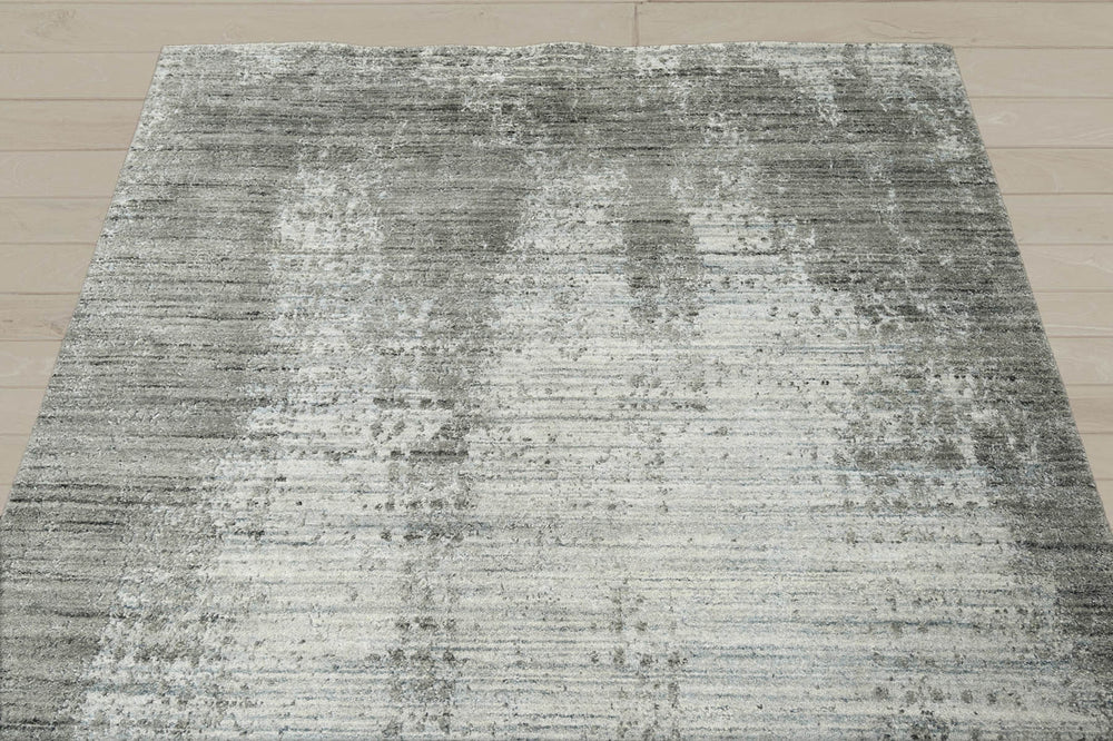 5x8 Gray, Silver, Color Hand Knotted  100% Wool Modern & Contemporary Oriental Rug