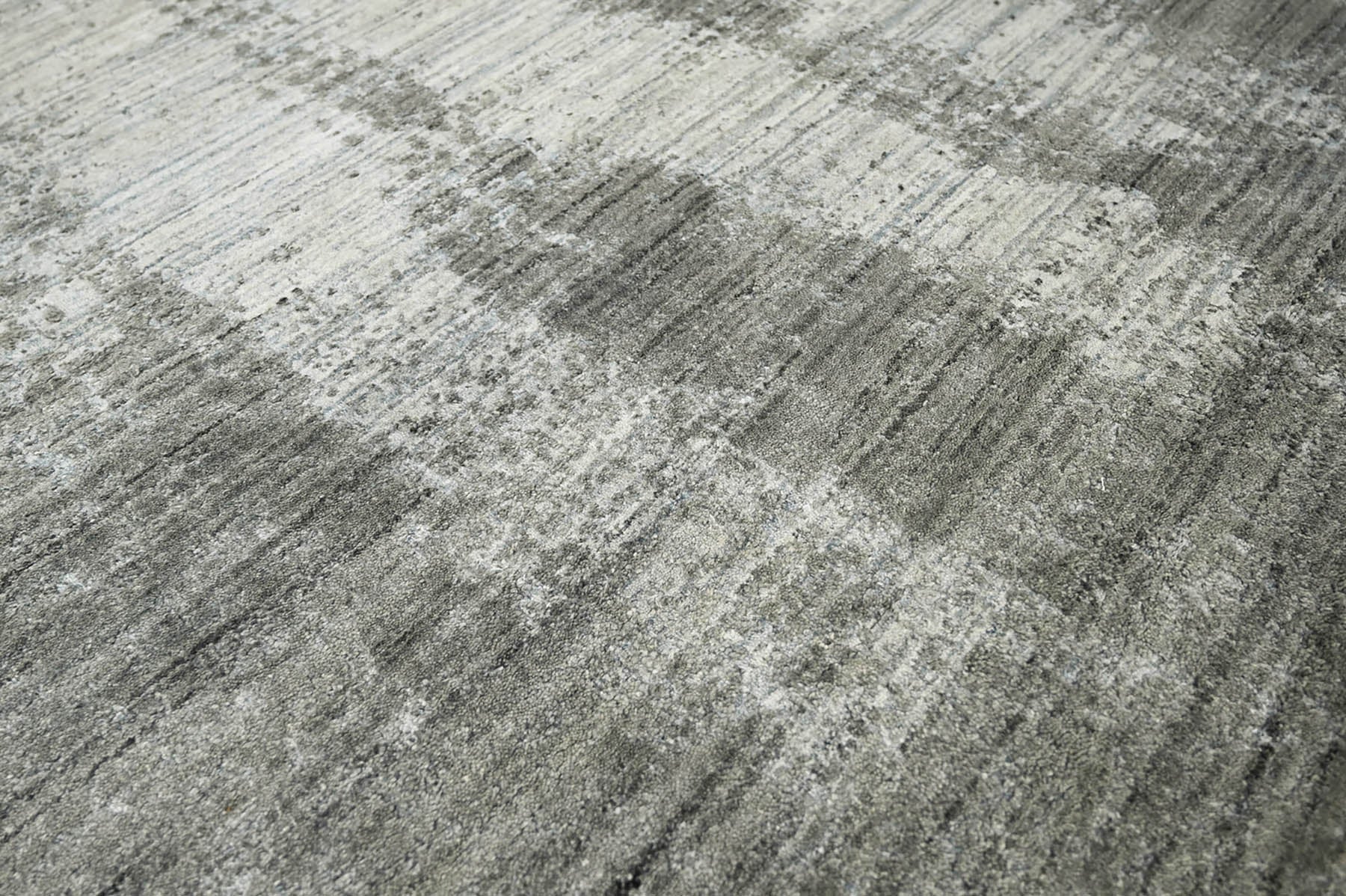 5x8 Gray, Silver, Color Hand Knotted  100% Wool Modern & Contemporary Oriental Rug