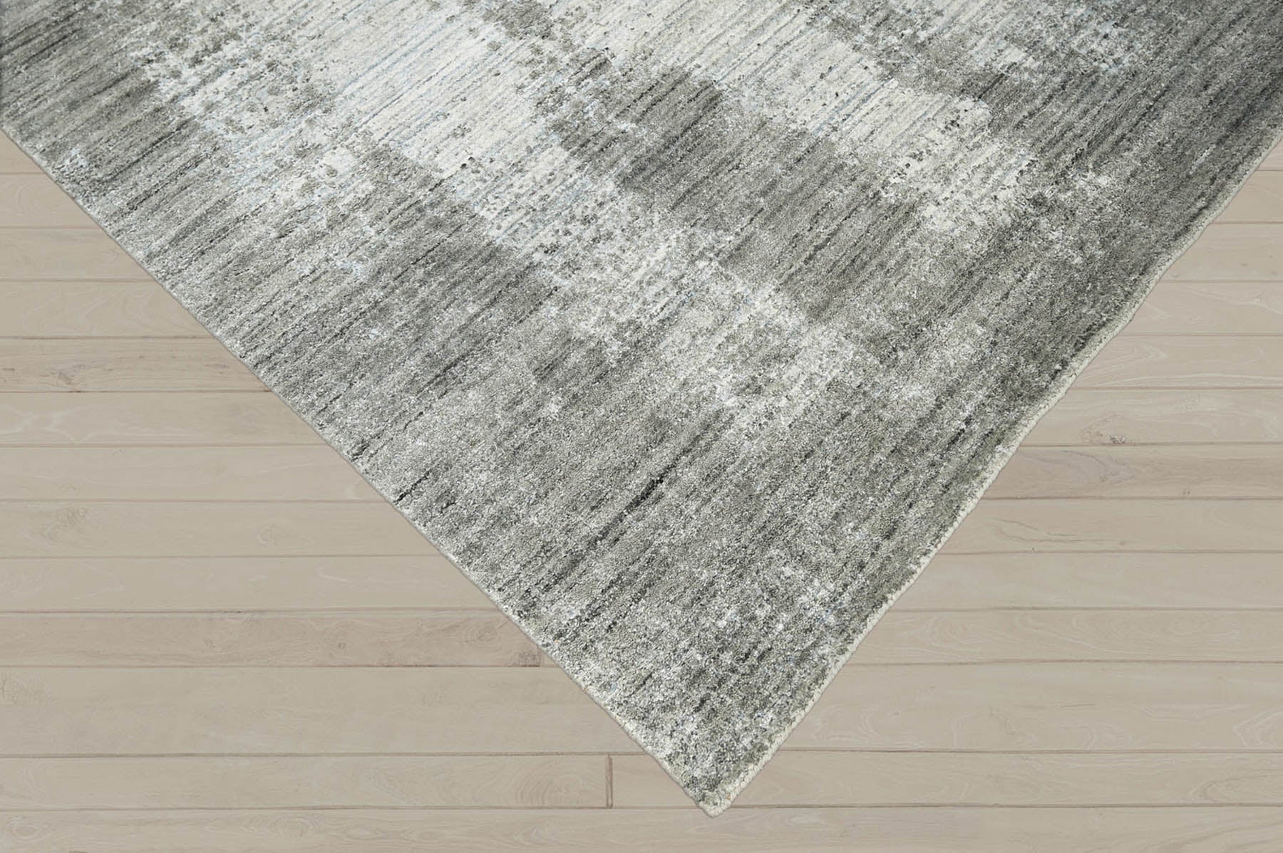 5x8 Gray, Silver, Color Hand Knotted  100% Wool Modern & Contemporary Oriental Rug