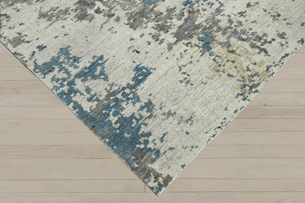 Multi Size Gray Beige Moss Color Hand Knotted  Wool Modern Oriental Rug