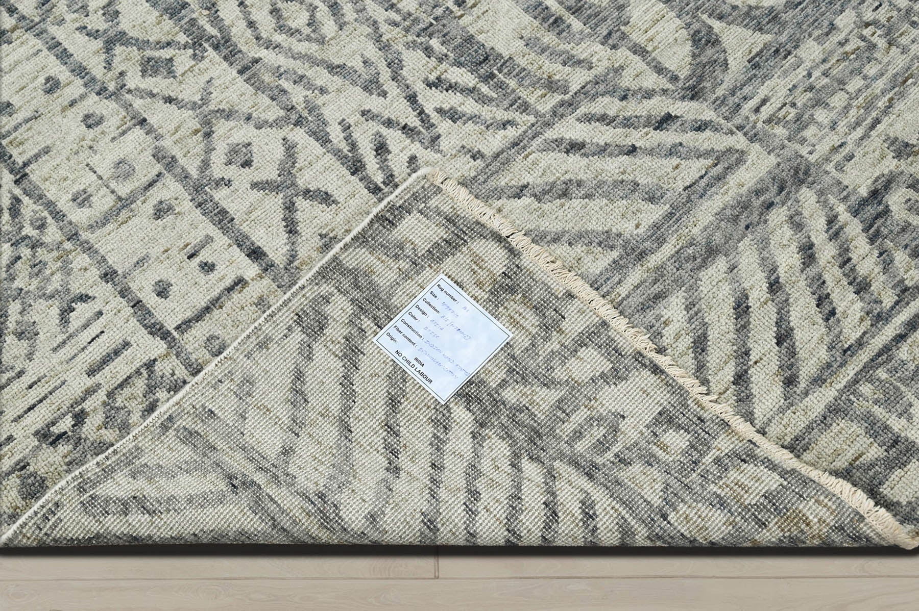 5x8 Gray Beige, , Color Hand Knotted  100% Wool Modern & Contemporary Oriental Rug