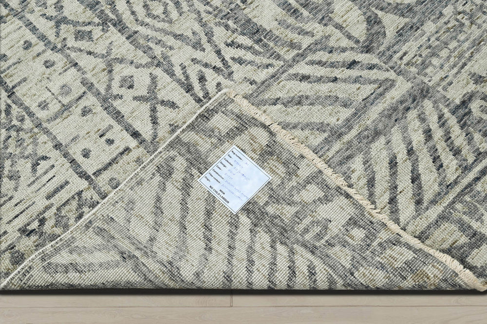 5x8 Gray Beige, , Color Hand Knotted  100% Wool Modern & Contemporary Oriental Rug