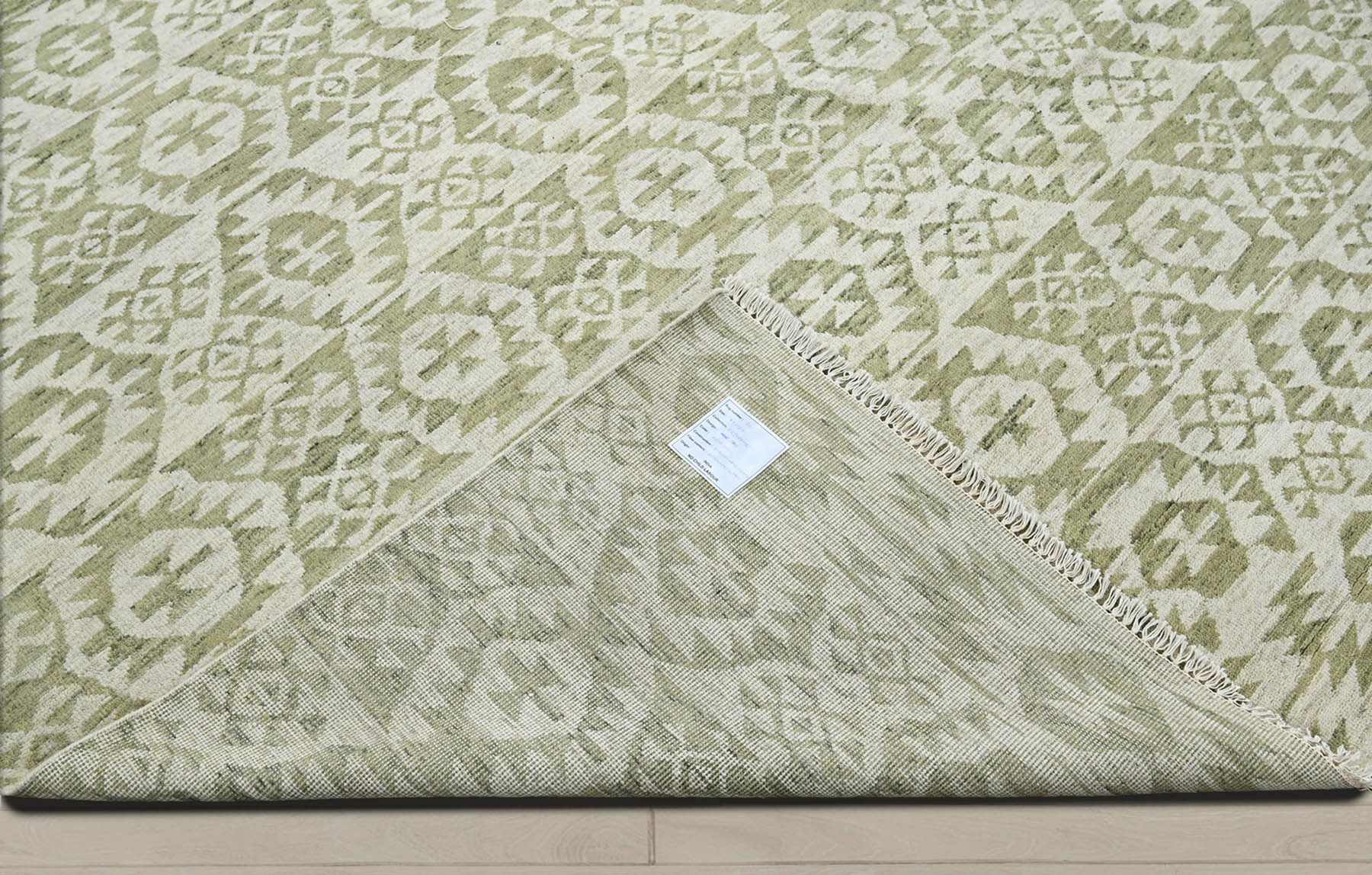 10x14 Beige, Green, Color Hand Knotted  100% Wool Southwestern Oriental Rug