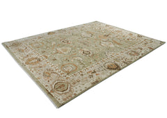 12x15 Sage, Green, Beige Color Hand Knotted Oushak Wool  Oriental Rug