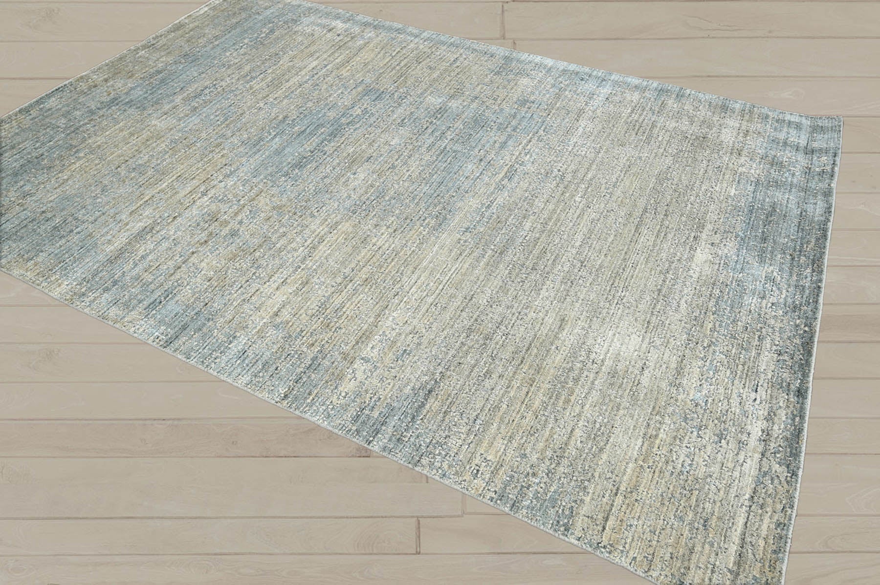 6x9 Gray, Beige, Blue Color Hand Knotted  100% Wool Modern & Contemporary Oriental Rug
