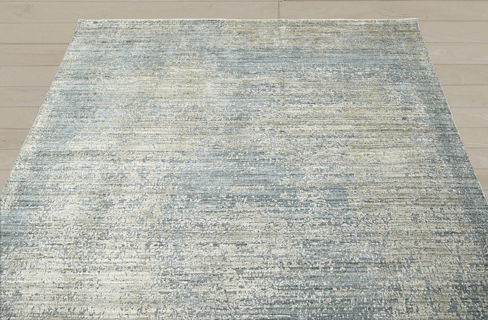 6x9 Gray, Beige, Blue Color Hand Knotted  100% Wool Modern & Contemporary Oriental Rug