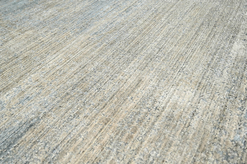 6x9 Gray, Beige, Blue Color Hand Knotted  100% Wool Modern & Contemporary Oriental Rug