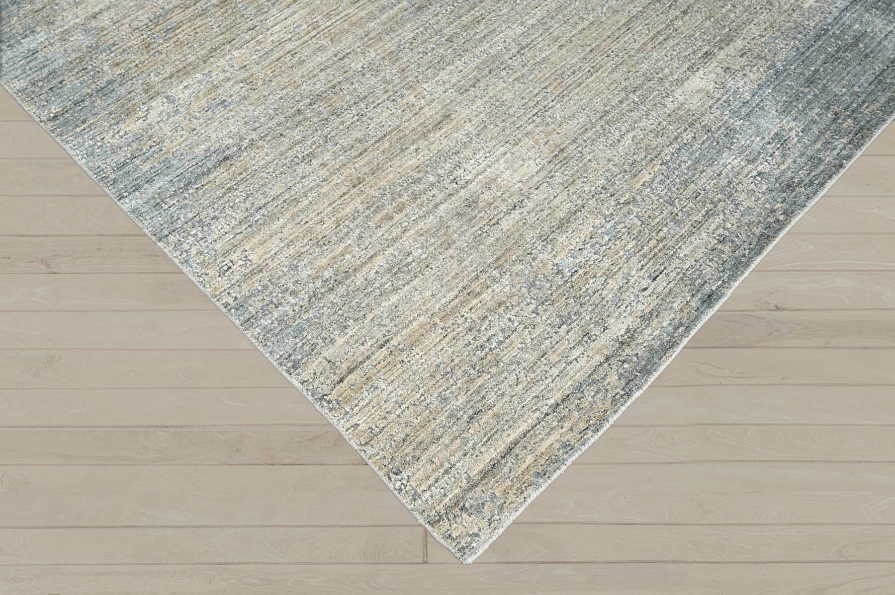 6x9 Gray, Beige, Blue Color Hand Knotted  100% Wool Modern & Contemporary Oriental Rug