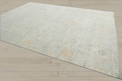 Multi Size Gray Slate Beige Color Hand Knotted Oushak Wool Traditional Oriental Rug
