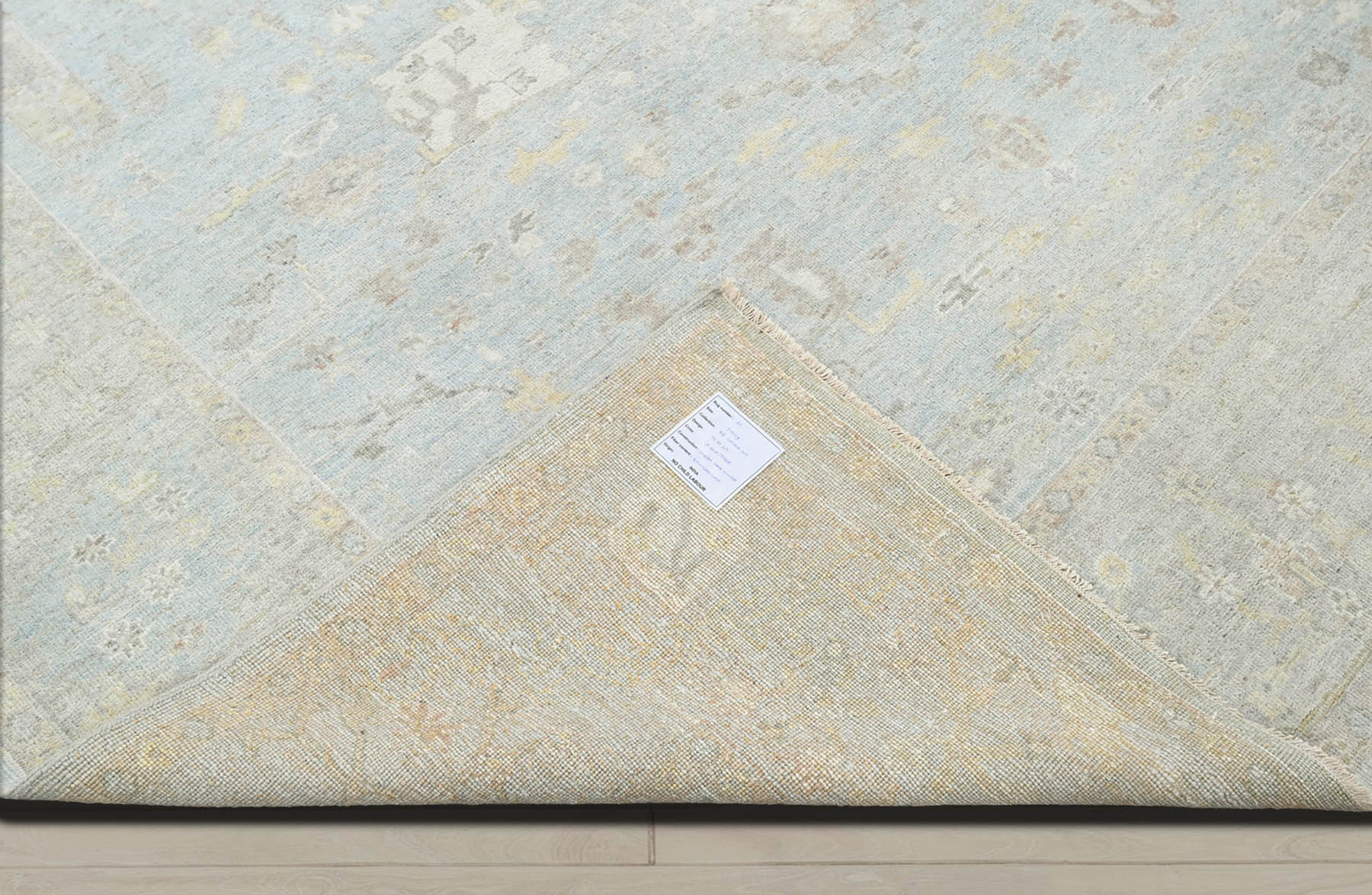 Multi Size Slate Gray Beige Color Hand Knotted Afghan Oushak Wool Traditional Oriental Rug