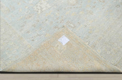 Multi Size Slate Gray Beige Color Hand Knotted Afghan Oushak Wool Traditional Oriental Rug