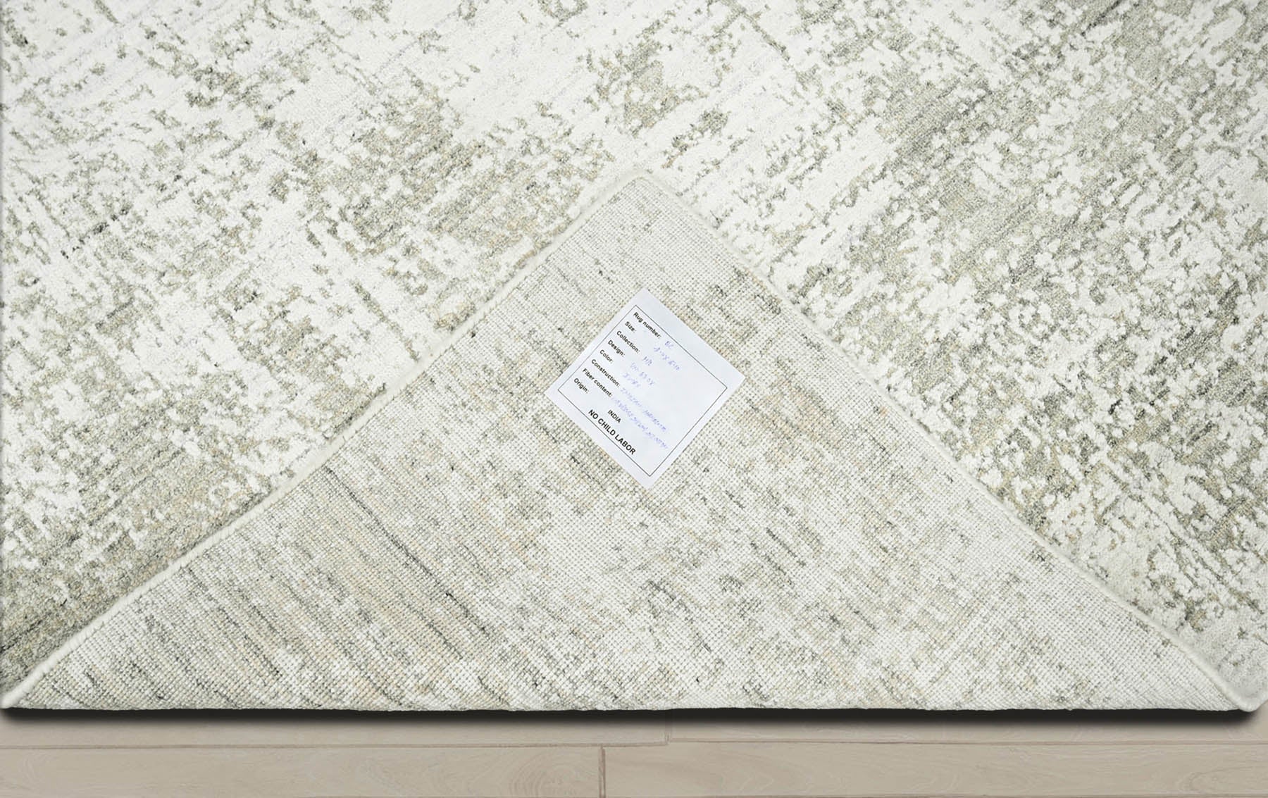 4x6 Beige, Gray, Ivory Color Hand Knotted  100% Wool Modern & Contemporary Oriental Rug
