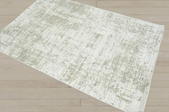 4x6 Beige, Gray, Ivory Color Hand Knotted  100% Wool Modern & Contemporary Oriental Rug