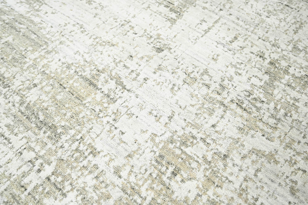 4x6 Beige, Gray, Ivory Color Hand Knotted  100% Wool Modern & Contemporary Oriental Rug