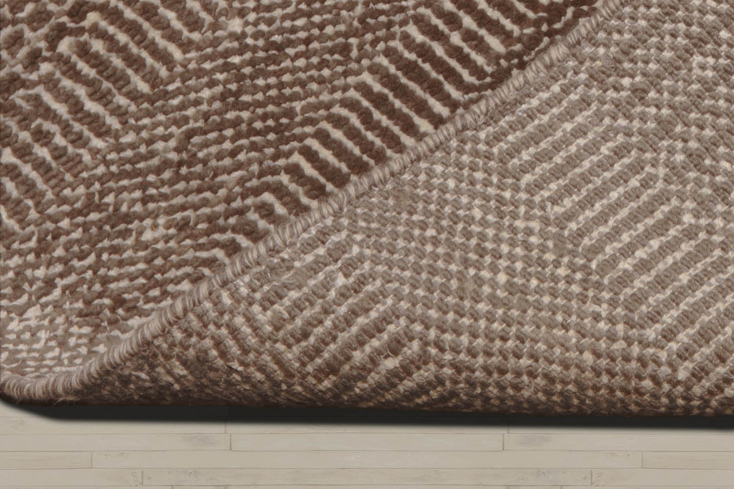 10x14 Brown, Tan, Color Hand Knotted  100% Wool Modern & Contemporary Oriental Rug