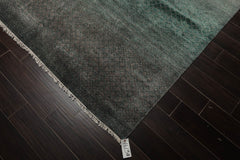 9x12 Gray, Turquoise, Color Hand Knotted  100% Wool Modern Oriental Rug