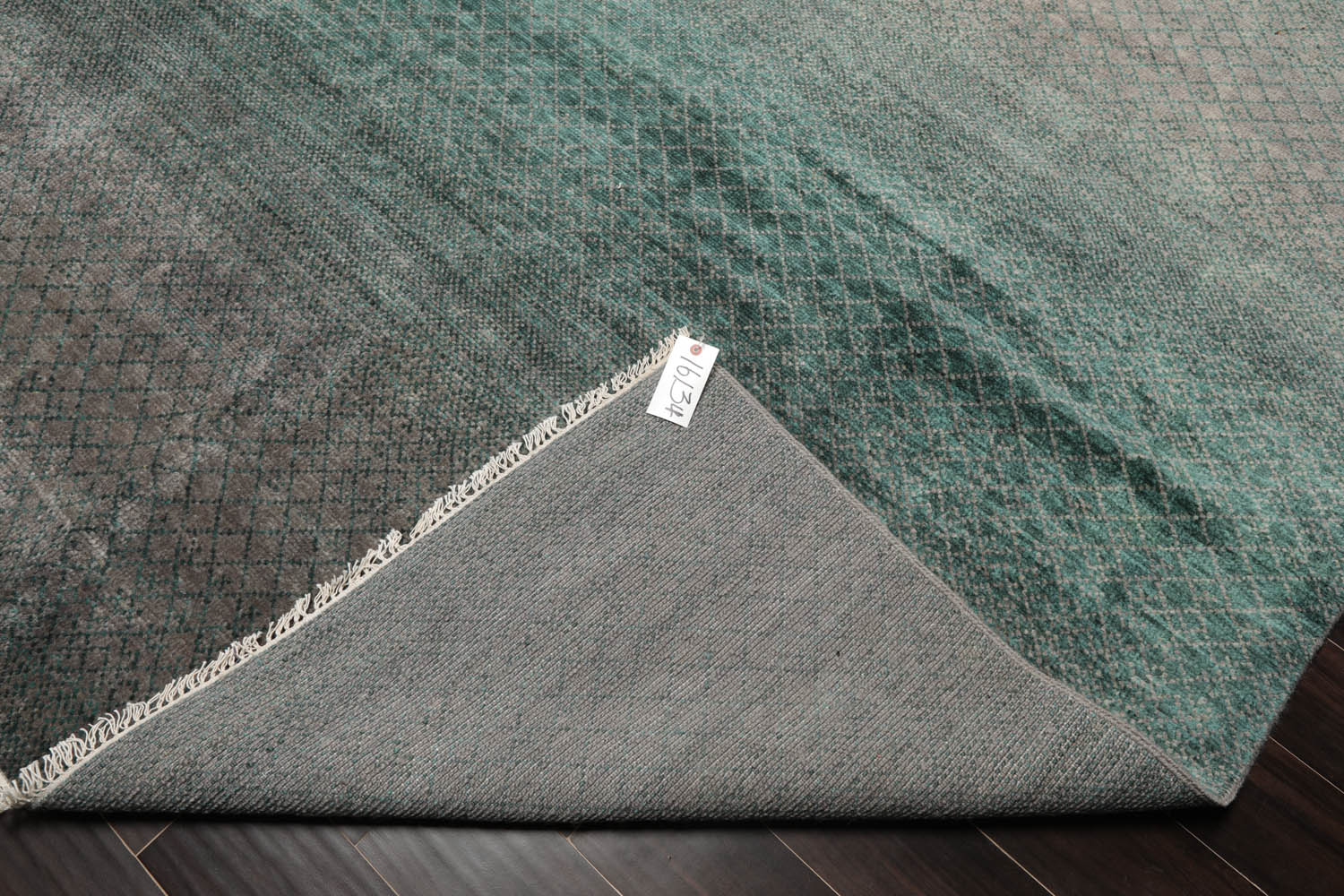 9x12 Gray, Turquoise, Color Hand Knotted  100% Wool Modern Oriental Rug