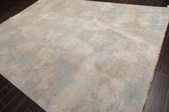 9x12 Beige, Gray, Tan Color Hand Knotted Sherpa 100% Wool Modern & Contemporary Oriental Rug