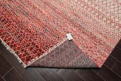 8x10 Beige, Red, Rust Color Hand Knotted  100% Wool Modern Oriental Rug