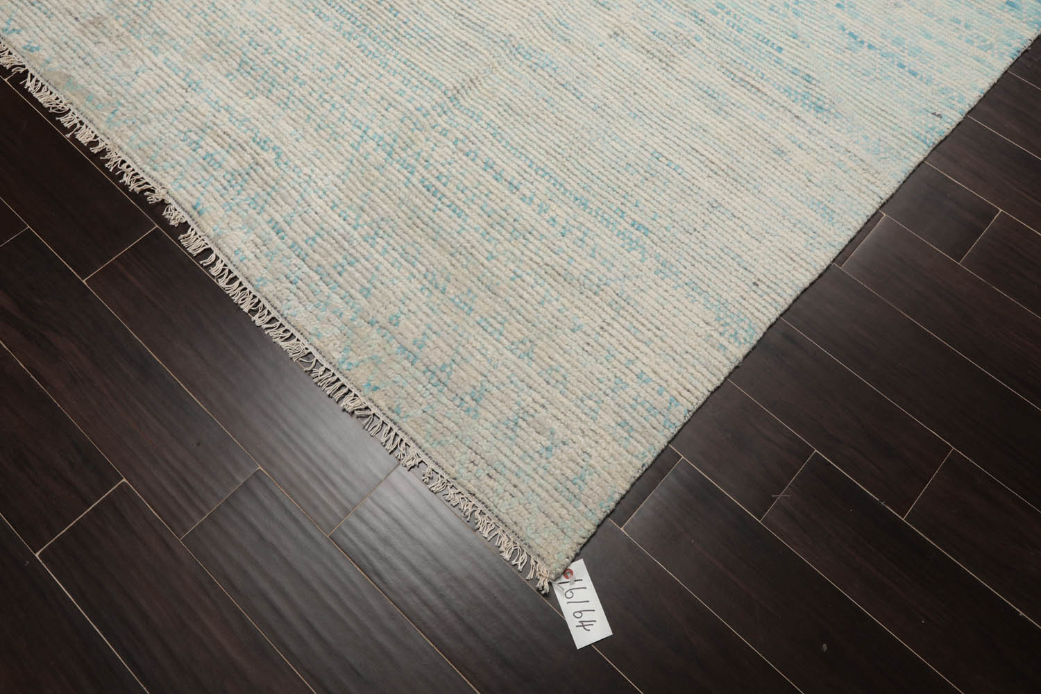 8x10 Ivory, Aqua, Blue Color Hand Knotted  100% Wool Modern Oriental Rug