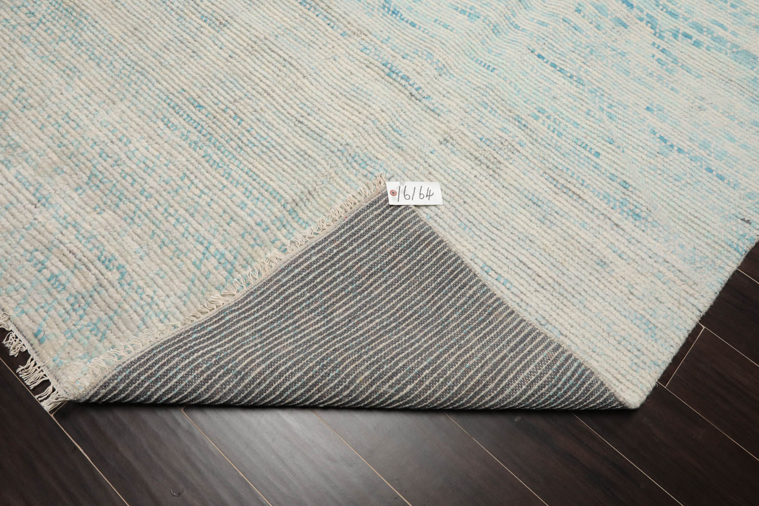 8x10 Ivory, Aqua, Blue Color Hand Knotted  100% Wool Modern Oriental Rug