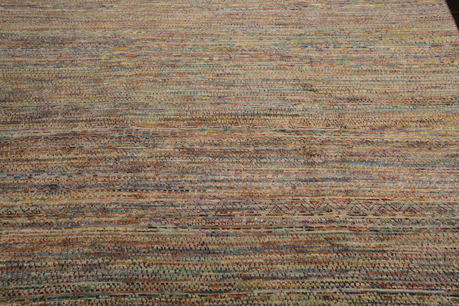 8x10 Tan, Beige, Turquoise Color Hand Knotted  100% Wool Modern Oriental Rug