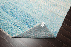 8x10 Ivory, Aqua, Color Hand Knotted  100% Wool Modern Oriental Rug