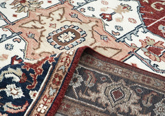 9x12 Rust, Ivory, Blue Color Hand Knotted Oushak Wool  Oriental Rug