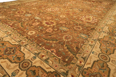 12x18 Caramel, Gold, Beige Color Hand Knotted Oushak Wool Traditional Oriental Rug