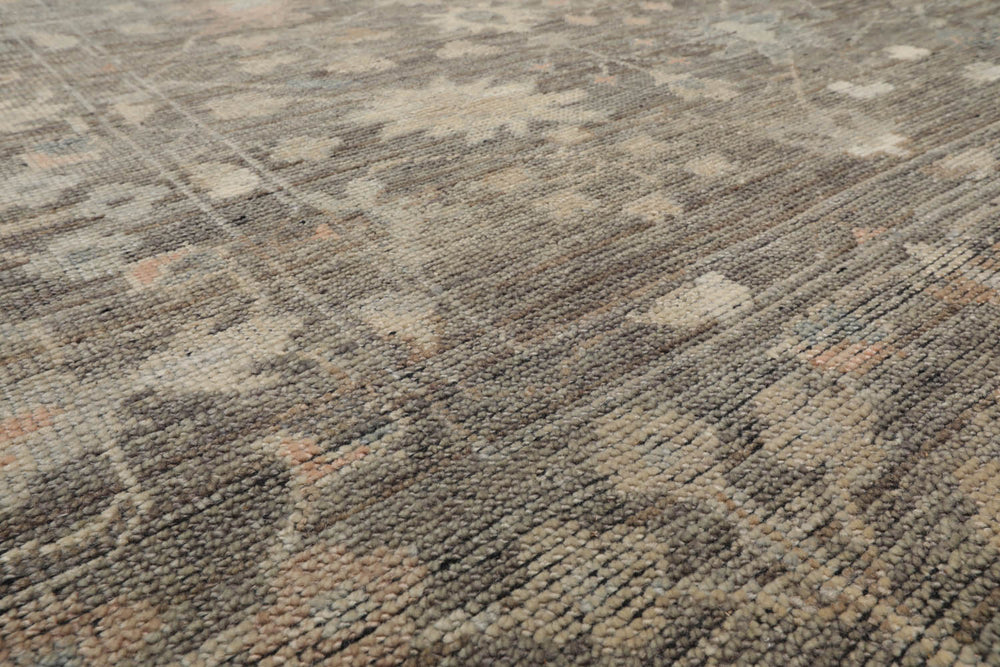 8x10 Gray, Beige, Pale Blue Color Hand Knotted Oushak Wool Traditional Oriental Rug