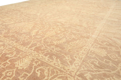 9x12 Tan, Ivory, Color Hand Knotted Peshawar Wool Transitional Oriental Rug