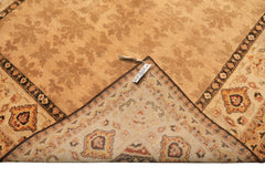 6x9 Tan, Ivory, Gold Color Hand Knotted Agra Wool Transitional Oriental Rug