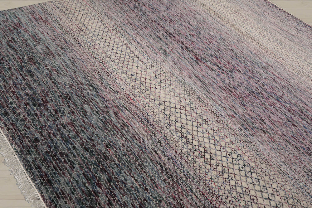 8x10 Beige, Lavander, Gray Color Hand Knotted  Wool & Bamboo Silk Modern Oriental Rug