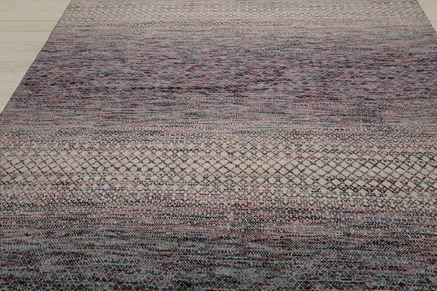 8x10 Beige, Lavander, Gray Color Hand Knotted  Wool & Bamboo Silk Modern Oriental Rug