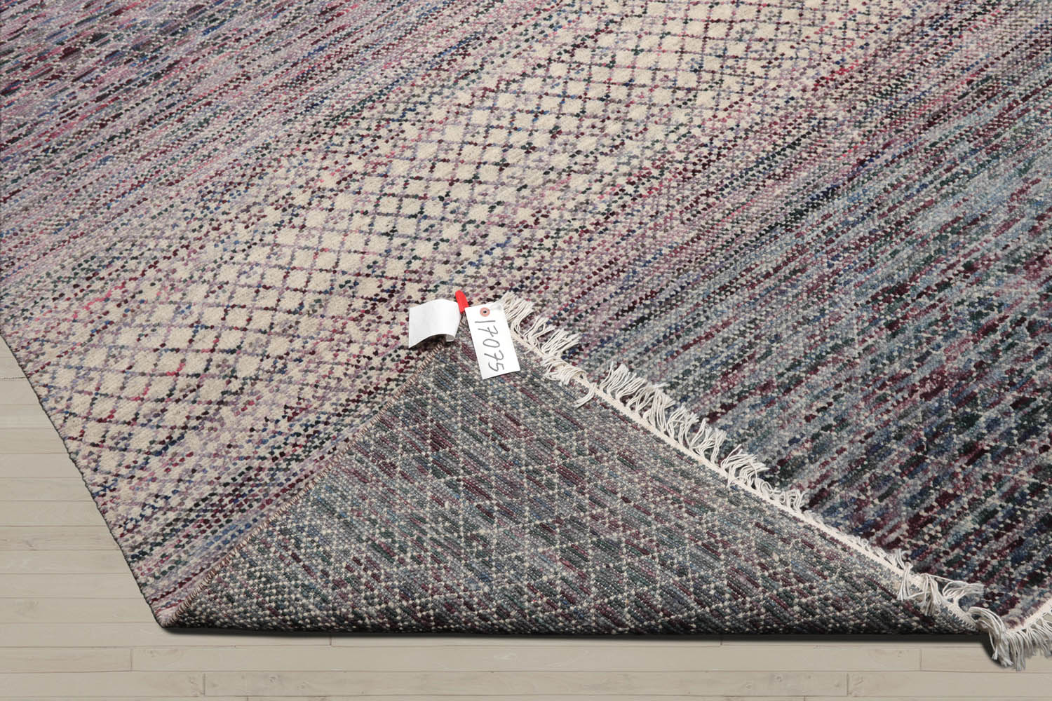 8x10 Beige, Lavander, Gray Color Hand Knotted  Wool & Bamboo Silk Modern Oriental Rug