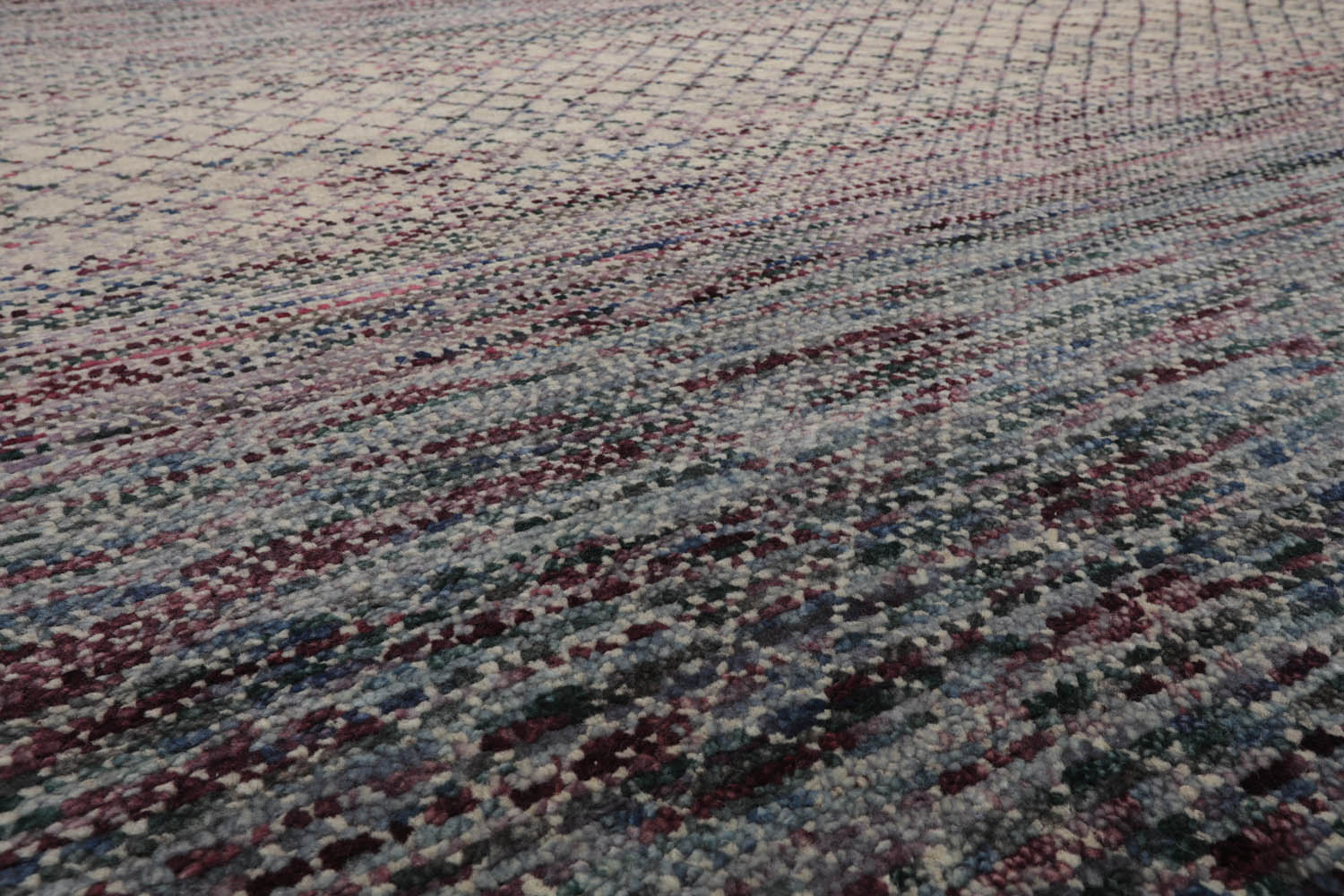 8x10 Beige, Lavander, Gray Color Hand Knotted  Wool & Bamboo Silk Modern Oriental Rug