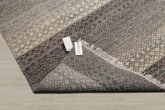 8x10 Beige, Gray, Brown Color Hand Knotted  Wool & Bamboo Silk Modern Oriental Rug