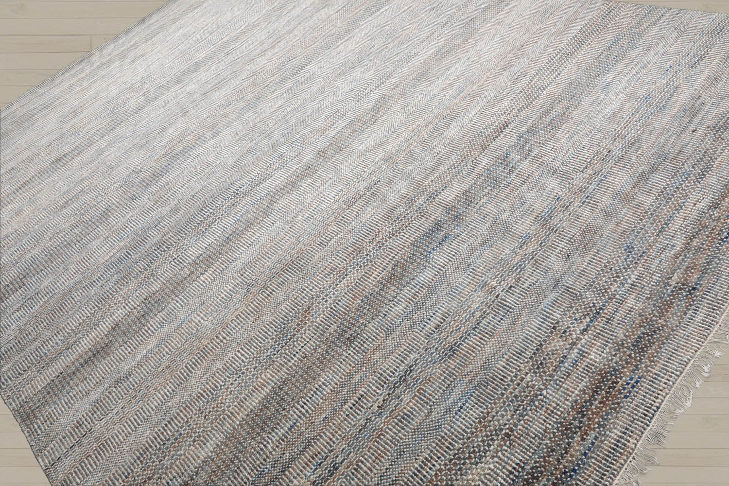 8x10 Tan, Gray, Brown Color Hand Knotted  100% Wool Modern Oriental Rug