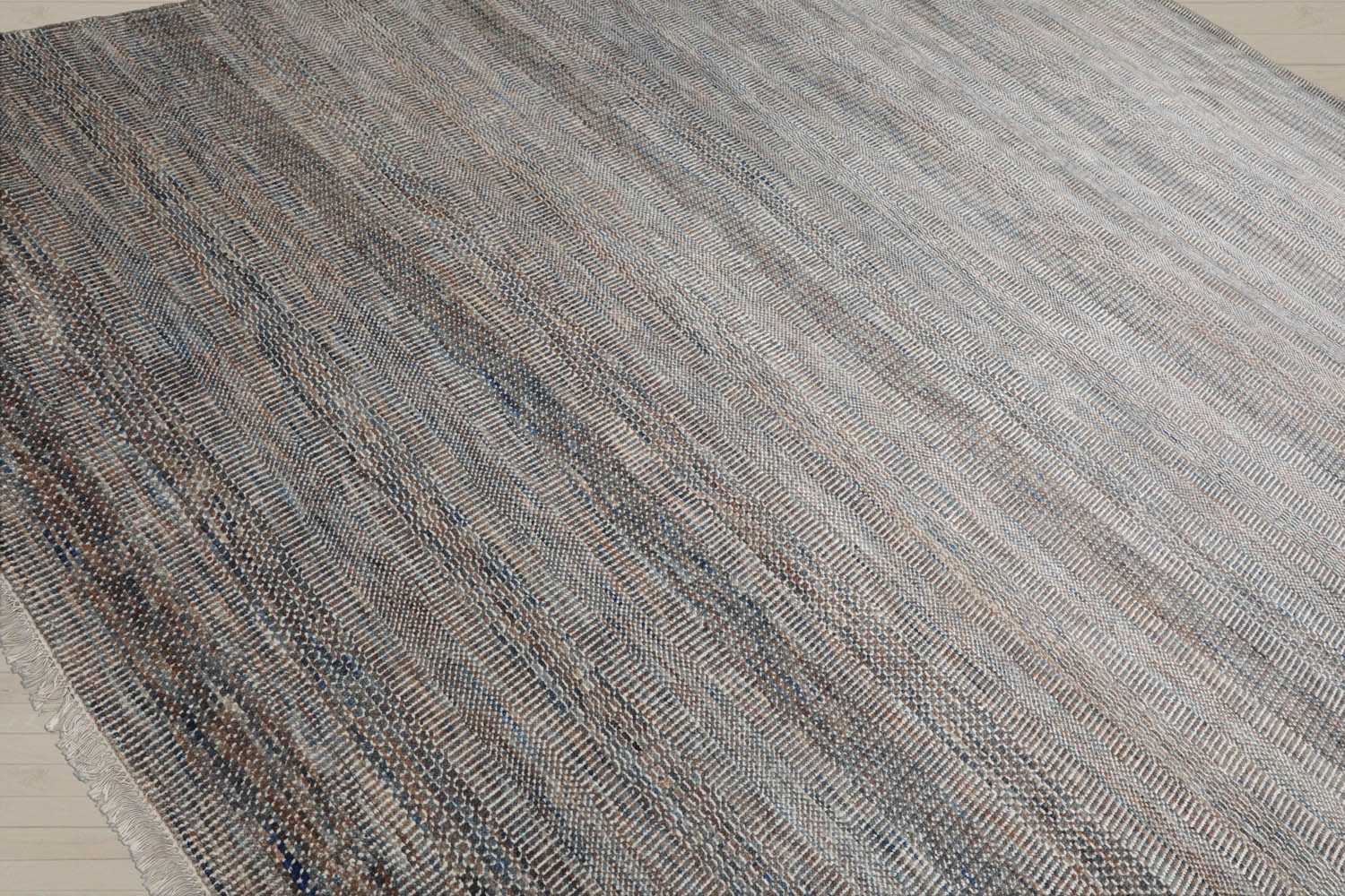 8x10 Tan, Gray, Brown Color Hand Knotted  100% Wool Modern Oriental Rug