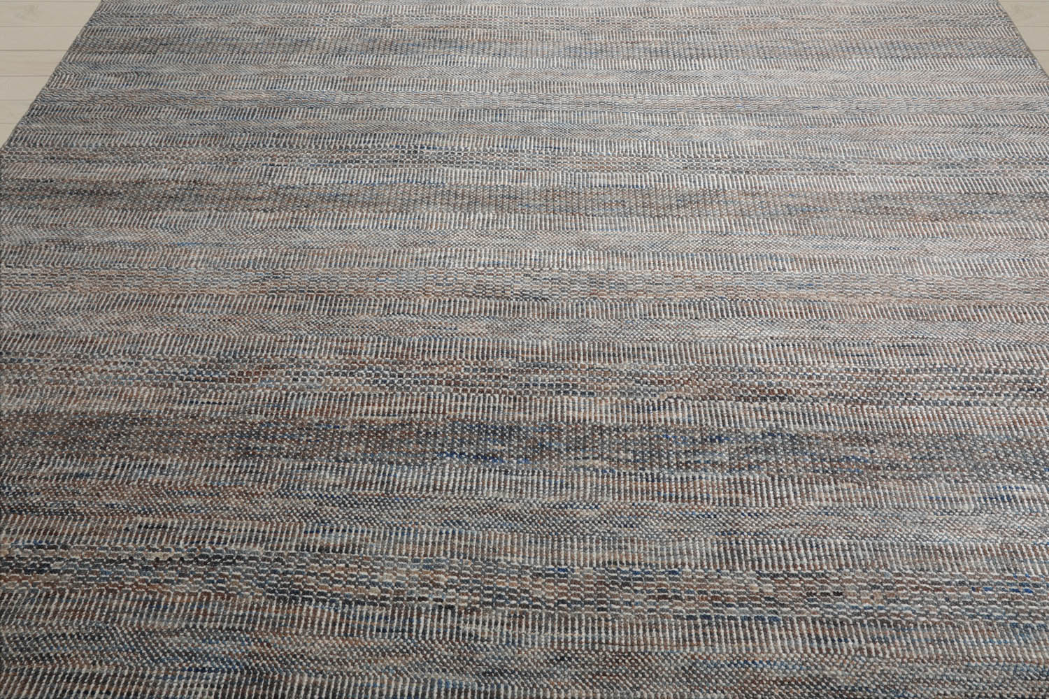 8x10 Tan, Gray, Brown Color Hand Knotted  100% Wool Modern Oriental Rug