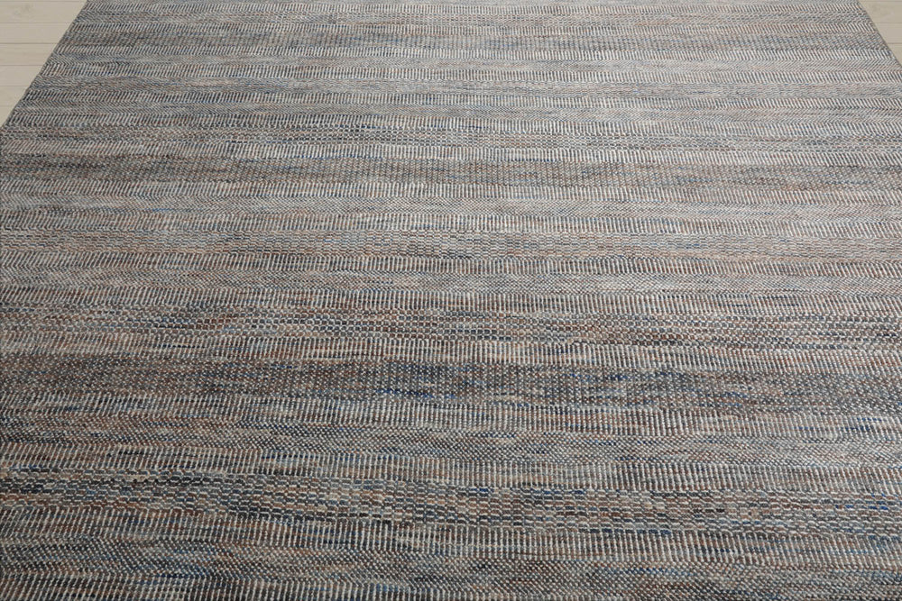 8x10 Tan, Gray, Brown Color Hand Knotted  100% Wool Modern Oriental Rug