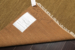 8x11 Olive Green, , Color Hand Knotted Camden 100% Wool Modern Oriental Rug