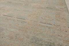 10x14 Mint, Beige, Tan Color Hand Knotted Afghan Oushak 100% Wool Transitional Oriental Rug