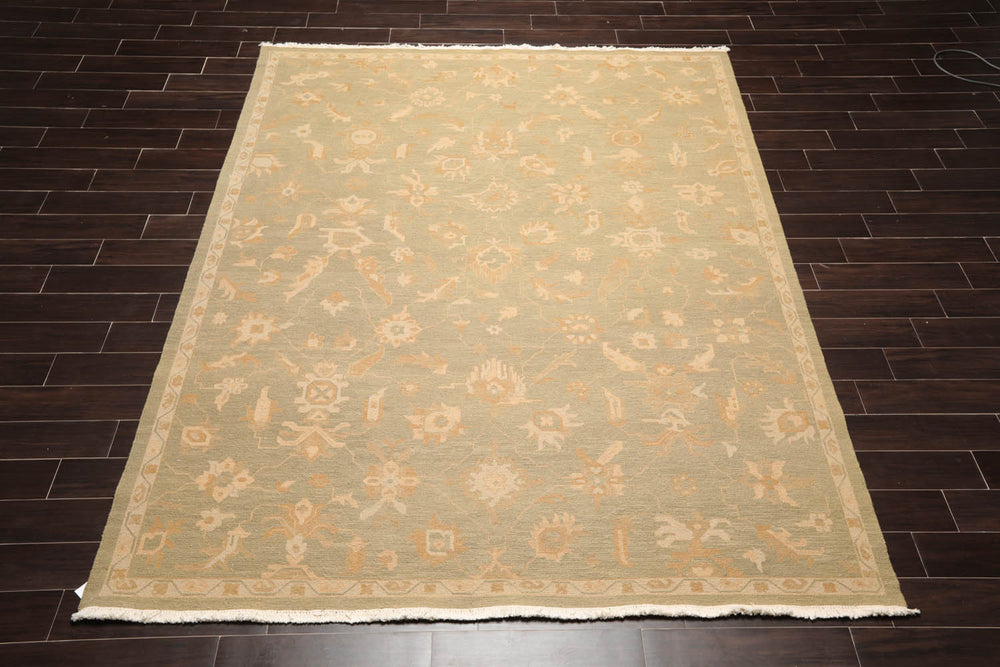 8x10 Sage, Beige, Caramel Color Hand Knotted Persian 100% Wool Traditional Oriental Rug